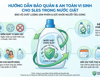 Chất Bảo Quản Tương Thích Trong Công Thức SLES – Lựa Chọn An Toàn & Hiệu Quả Cho Nước Giặt, Nước Rửa Chén