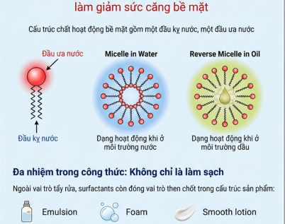 Tìm hiểu Cơ chế Hoạt Động của Surfactant (Chất Hoạt Động Bề Mặt)