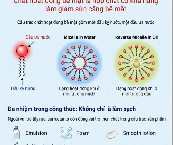 Tìm hiểu Cơ chế Hoạt Động của Surfactant (Chất Hoạt Động Bề Mặt)