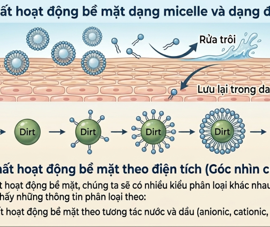 Tìm hiểu Cơ chế Hoạt Động của Surfactant (Chất Hoạt Động Bề Mặt)